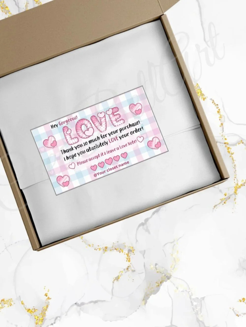 120 Pack Love Cute  Personalized Thank You Cards & Stickers